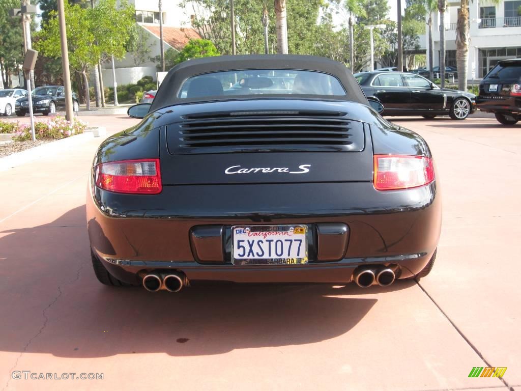 2008 911 Carrera S Cabriolet - Basalt Black Metallic / Black photo #4