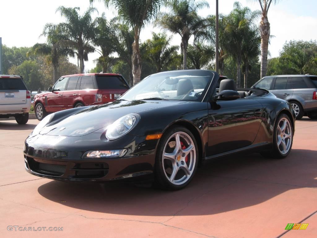 2008 911 Carrera S Cabriolet - Basalt Black Metallic / Black photo #7