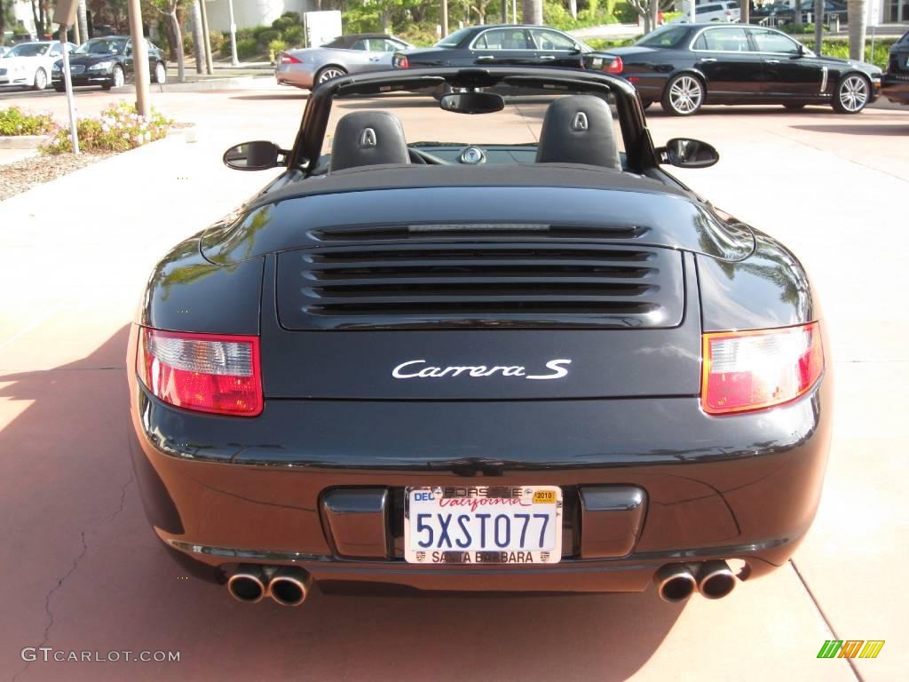 2008 911 Carrera S Cabriolet - Basalt Black Metallic / Black photo #9