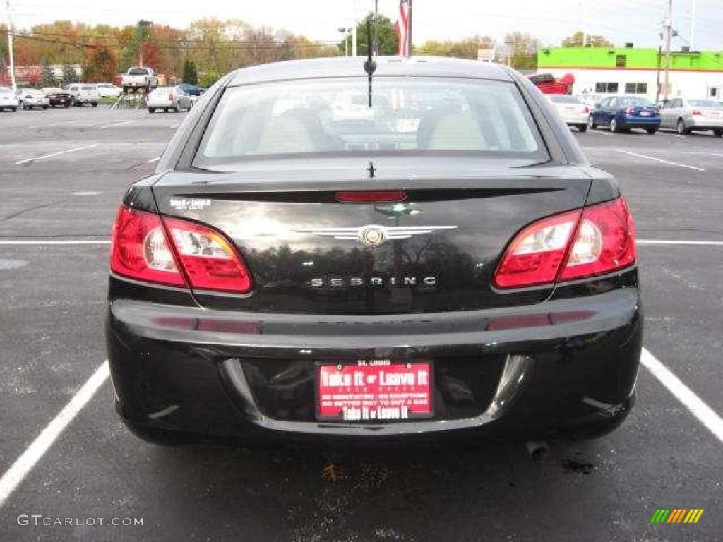 2008 Sebring LX Sedan - Brilliant Black Crystal Pearl / Dark Slate Gray/Light Slate Gray photo #15