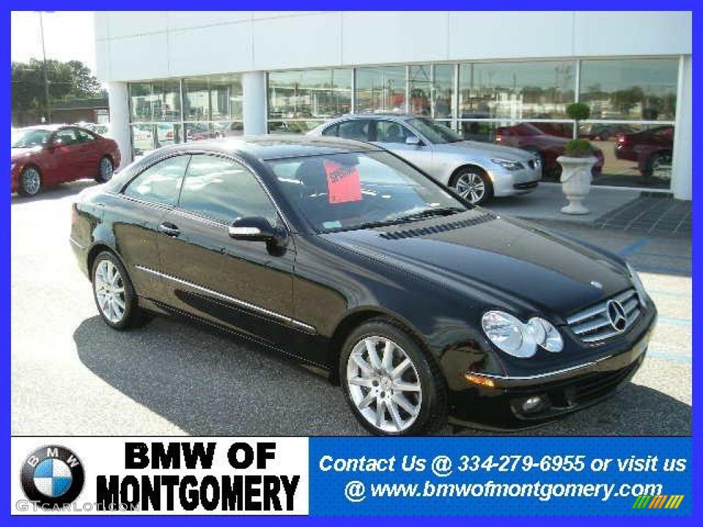 2007 CLK 350 Coupe - Black / Black photo #1