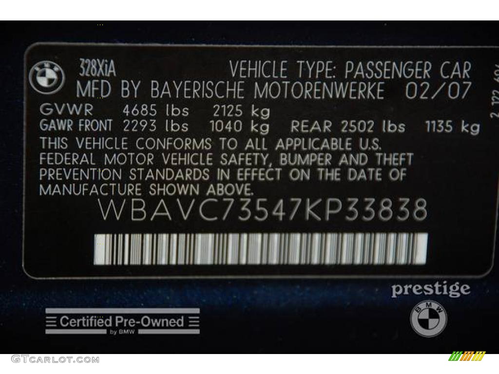 2007 3 Series 328xi Sedan - Monaco Blue Metallic / Beige photo #8