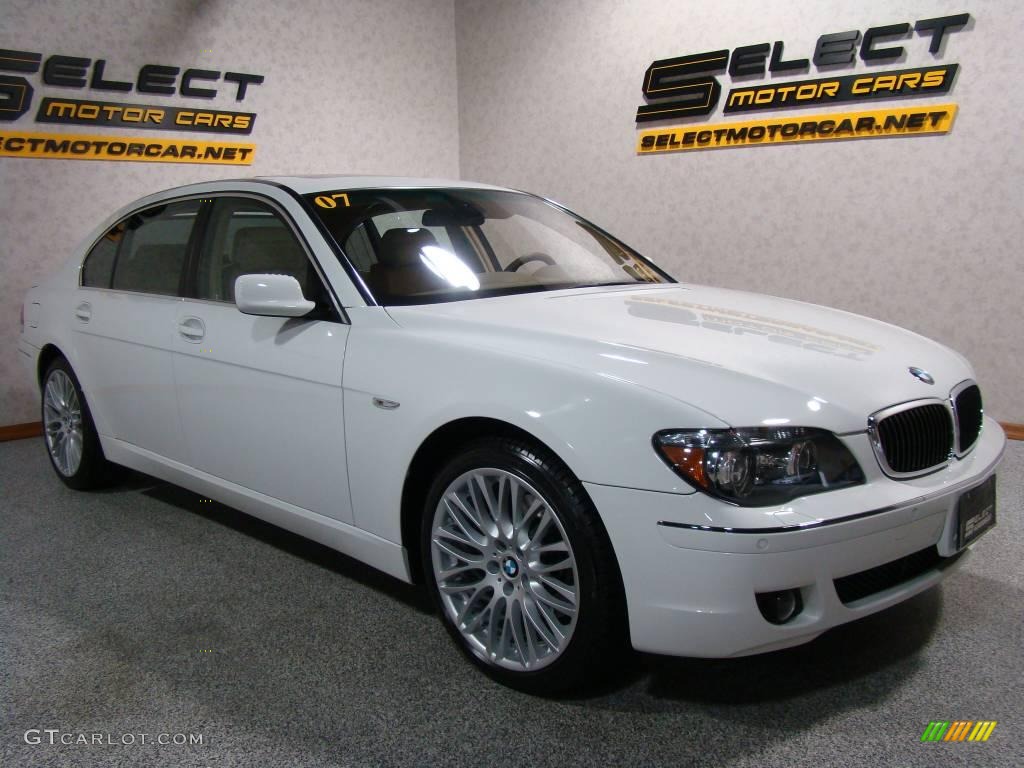 2007 7 Series 750Li Sedan - Alpine White / Beige photo #3