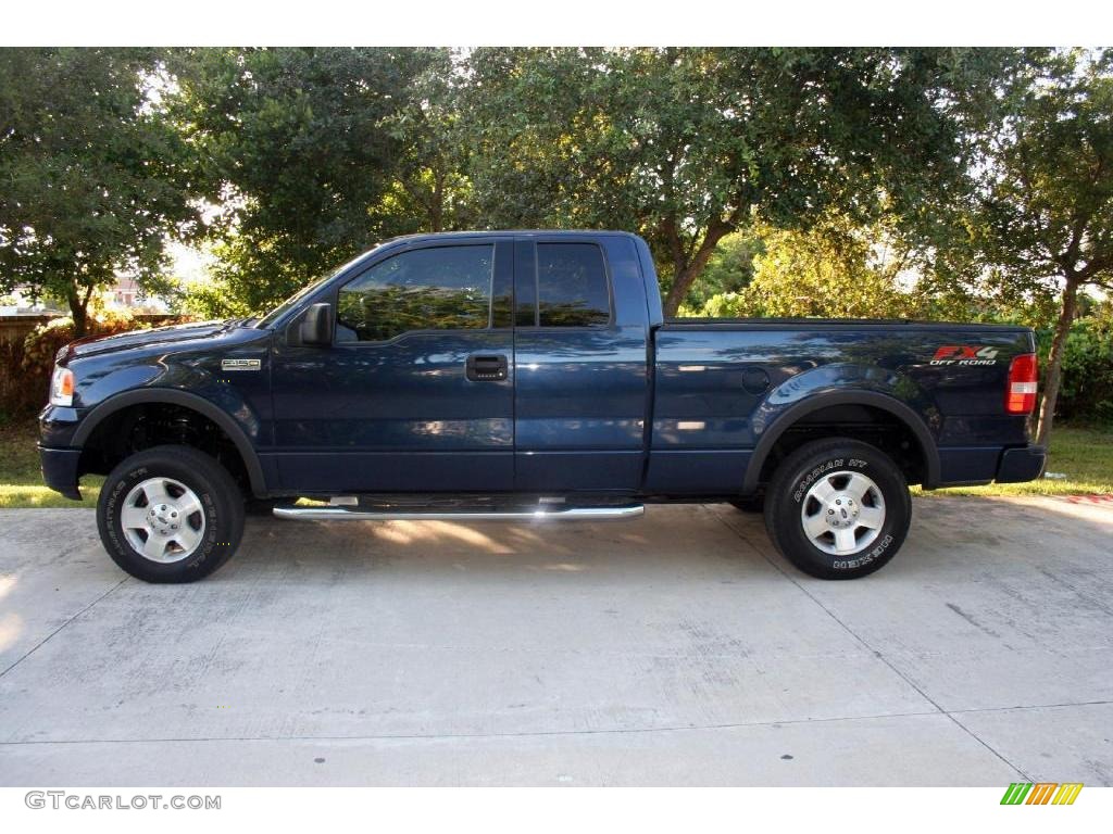 2004 F150 FX4 SuperCab 4x4 - True Blue Metallic / Black/Medium Flint photo #3
