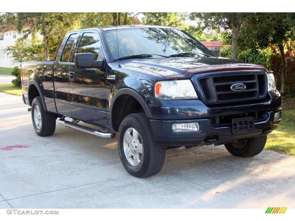 2004 F150 FX4 SuperCab 4x4 - True Blue Metallic / Black/Medium Flint photo #13