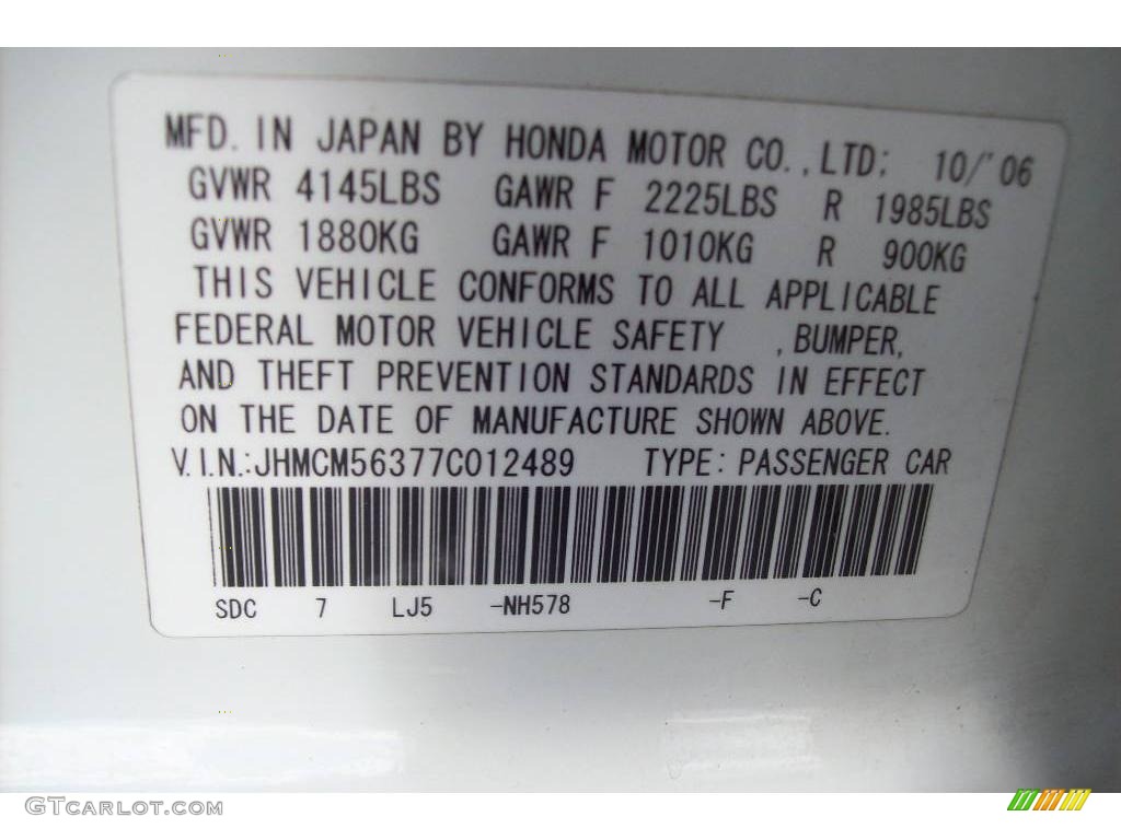 2007 Accord SE Sedan - Taffeta White / Ivory photo #24