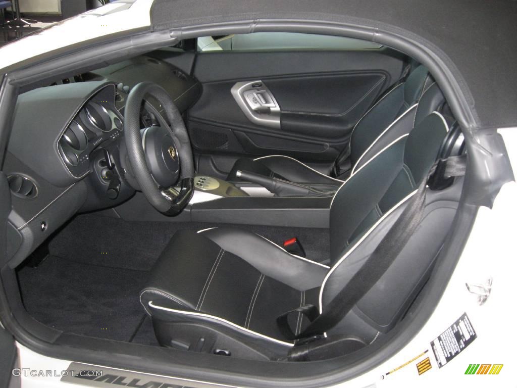 Nero Perseus Interior 2008 Lamborghini Gallardo Spyder Photo #21112446