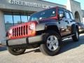 2008 Red Rock Crystal Pearl Jeep Wrangler Unlimited X 4x4  photo #1