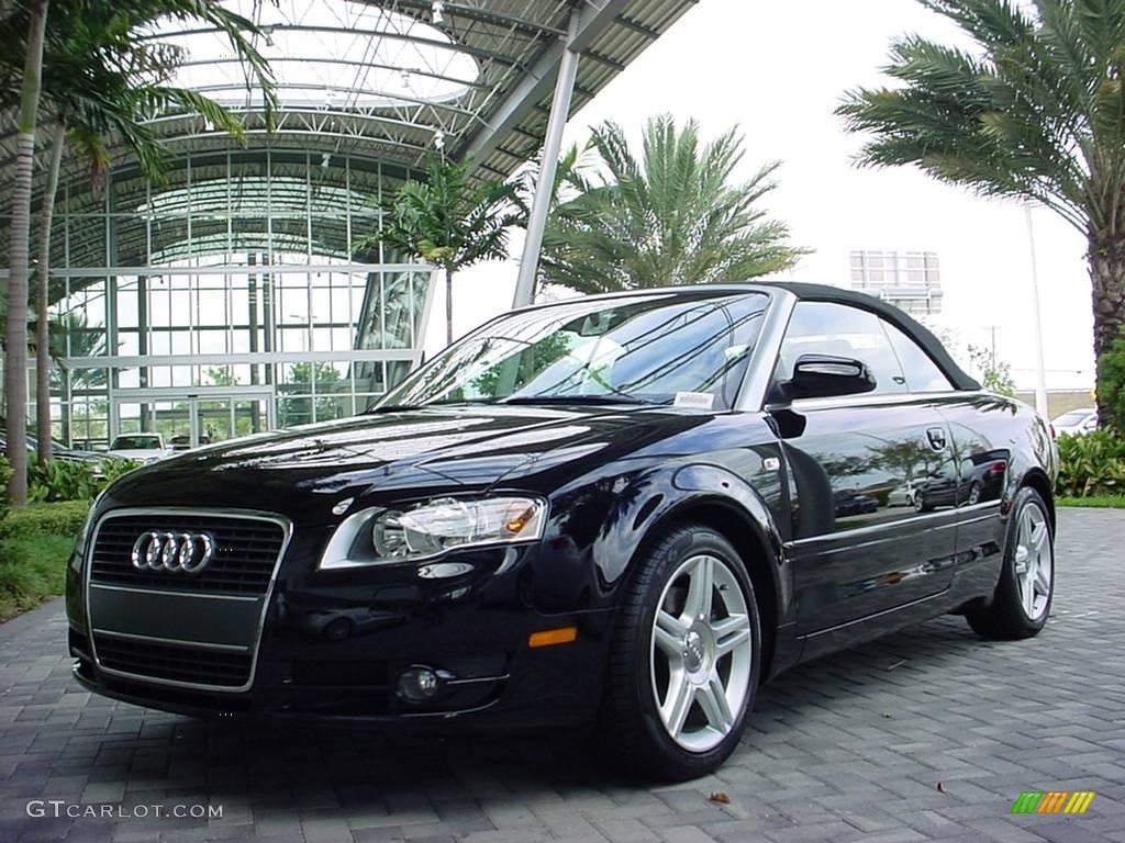 2008 A4 2.0T Cabriolet - Brilliant Black / Beige photo #1