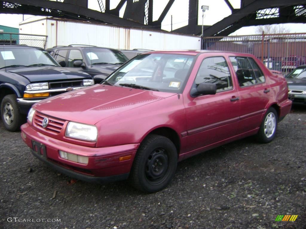 1996 Jetta Trek Edition Sedan - Flash Red / Black photo #3