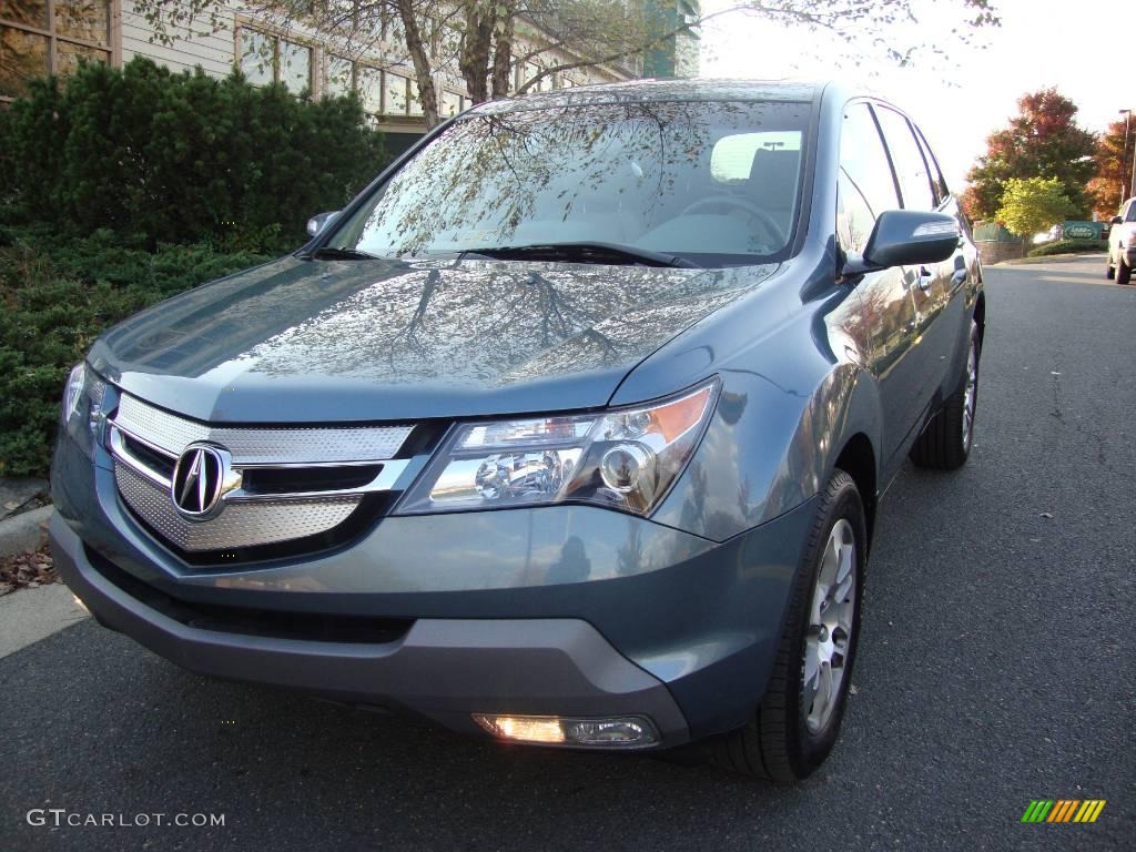 2008 MDX Technology - Steel Blue Metallic / Taupe photo #1