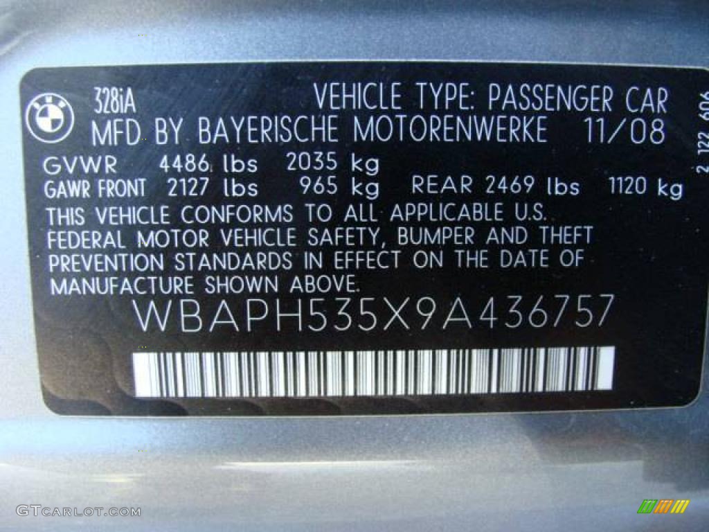 2009 3 Series 328i Sedan - Space Grey Metallic / Black photo #26
