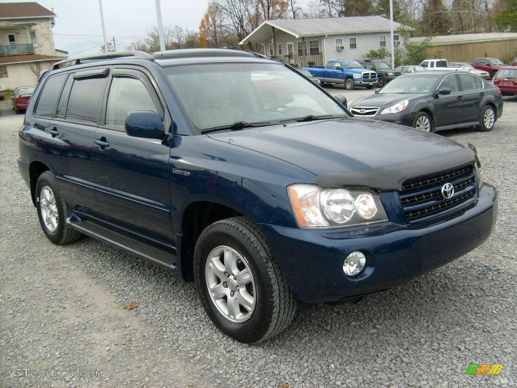 2003 Highlander Limited 4WD - Indigo Ink Pearl / Ivory photo #1