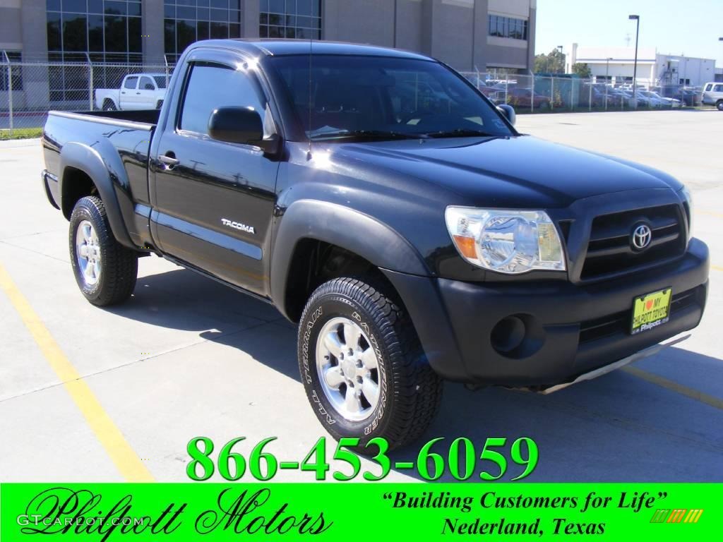 2006 Tacoma Regular Cab 4x4 - Black Sand Pearl / Graphite Gray photo #1