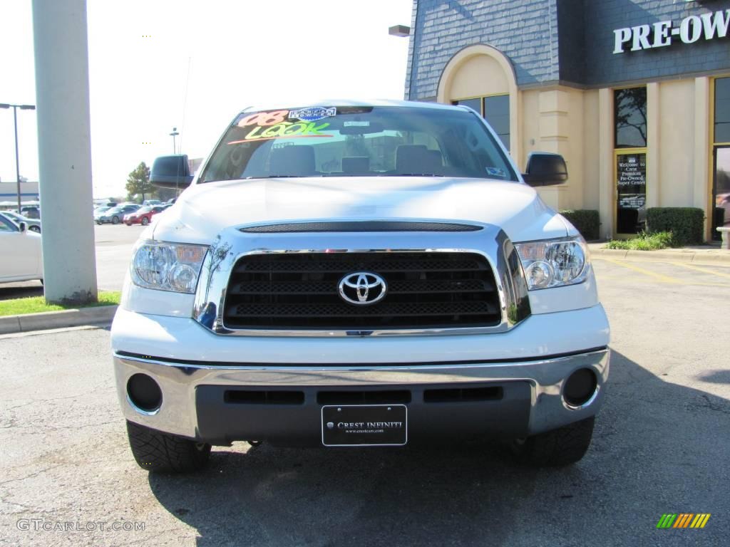 2008 Tundra Double Cab - Super White / Graphite Gray photo #2
