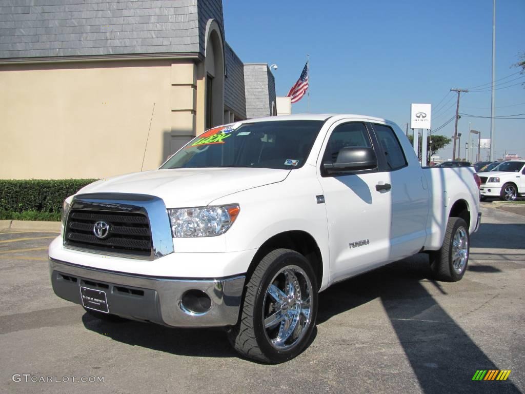2008 Tundra Double Cab - Super White / Graphite Gray photo #3