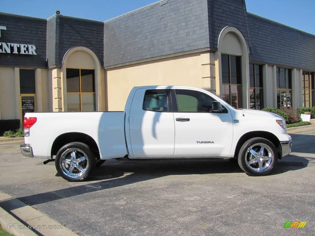 2008 Tundra Double Cab - Super White / Graphite Gray photo #7