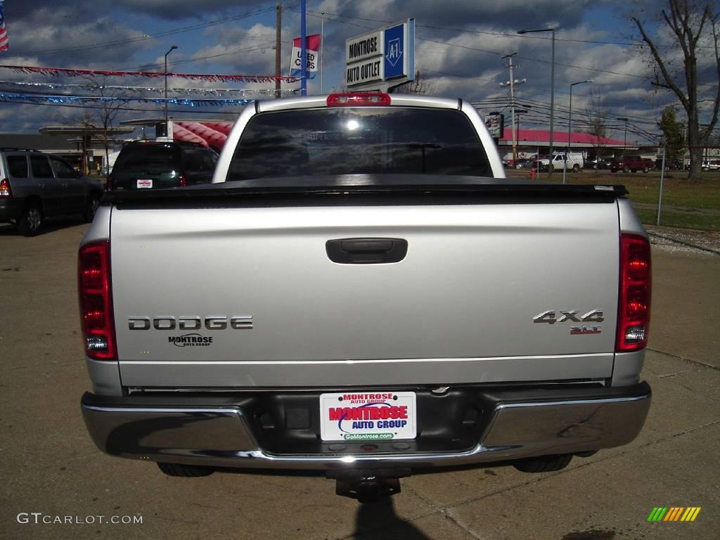 2004 Ram 1500 SLT Quad Cab 4x4 - Bright Silver Metallic / Dark Slate Gray photo #4