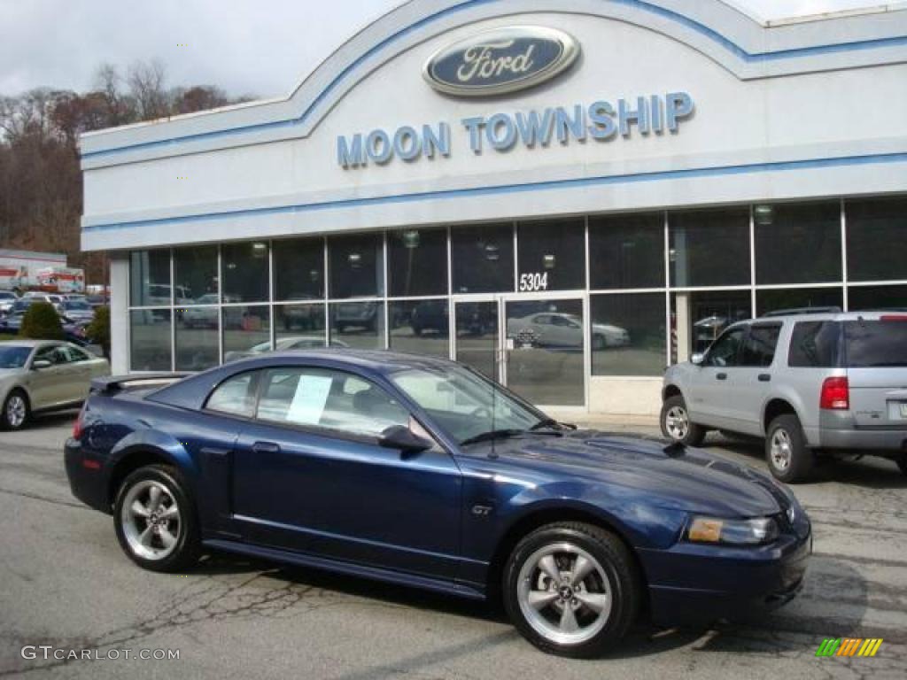 2002 Mustang GT Coupe - True Blue Metallic / Medium Graphite photo #1