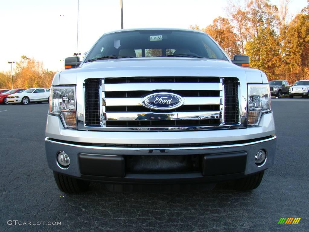 2010 F150 XLT SuperCab - Ingot Silver Metallic / Medium Stone photo #7