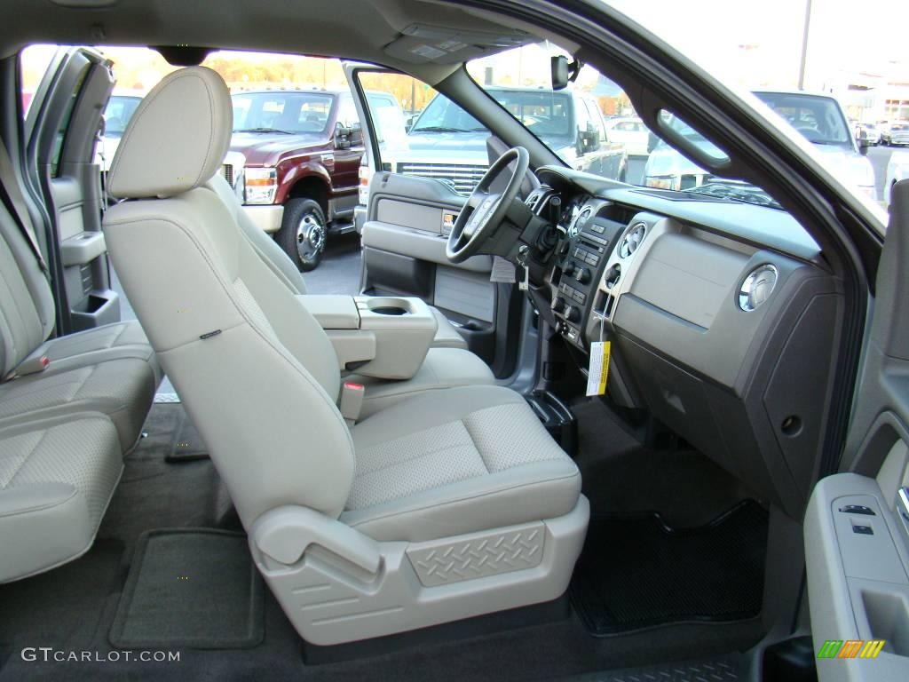 2010 F150 XLT SuperCab - Ingot Silver Metallic / Medium Stone photo #11