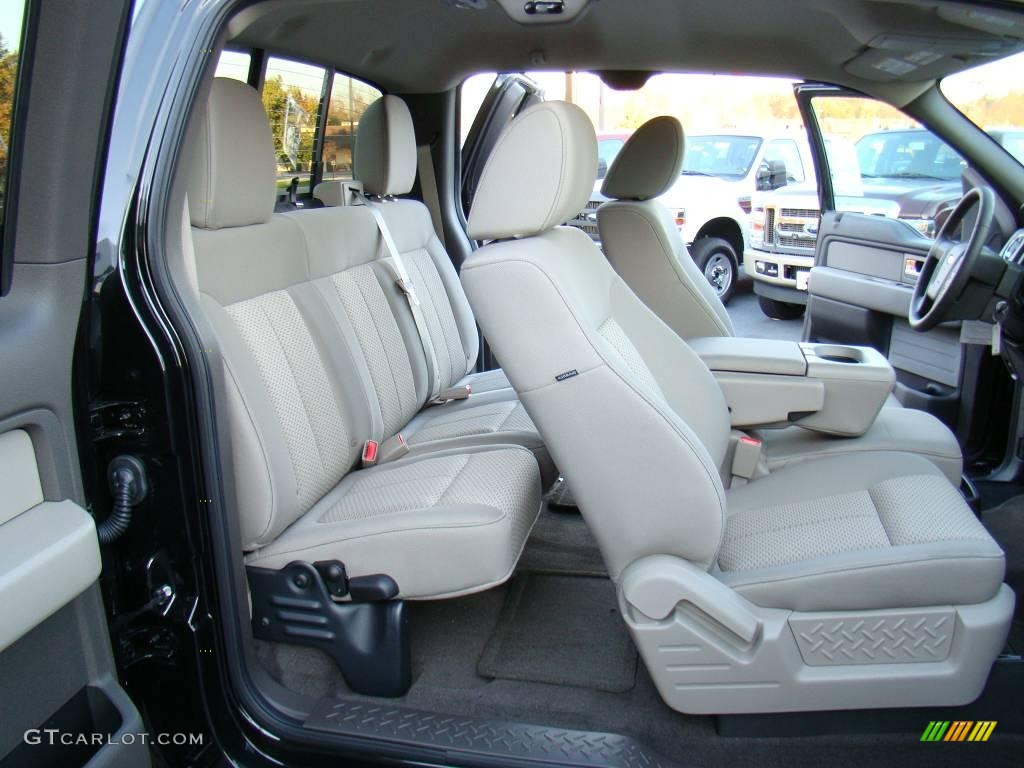 2010 F150 XLT SuperCab 4x4 - Tuxedo Black / Medium Stone photo #12