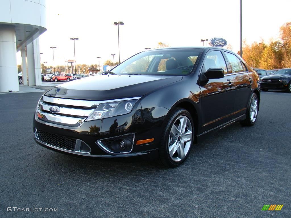 2010 Fusion Sport - Tuxedo Black Metallic / Charcoal Black/Sport Black photo #6