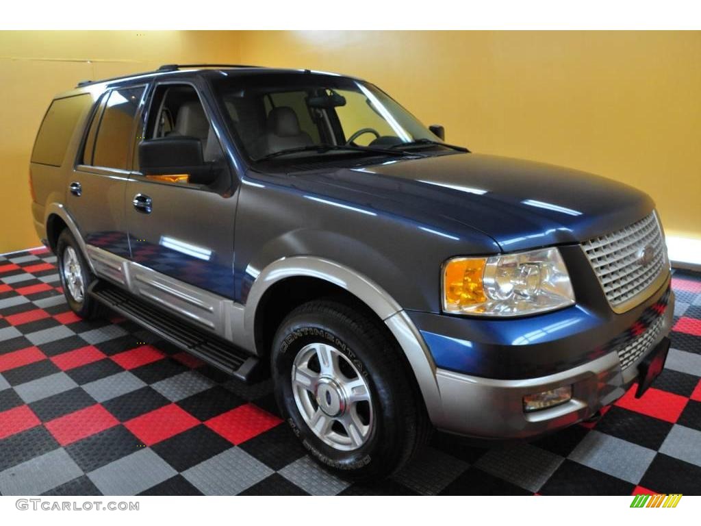 2003 Expedition Eddie Bauer 4x4 - True Blue Metallic / Medium Parchment photo #1
