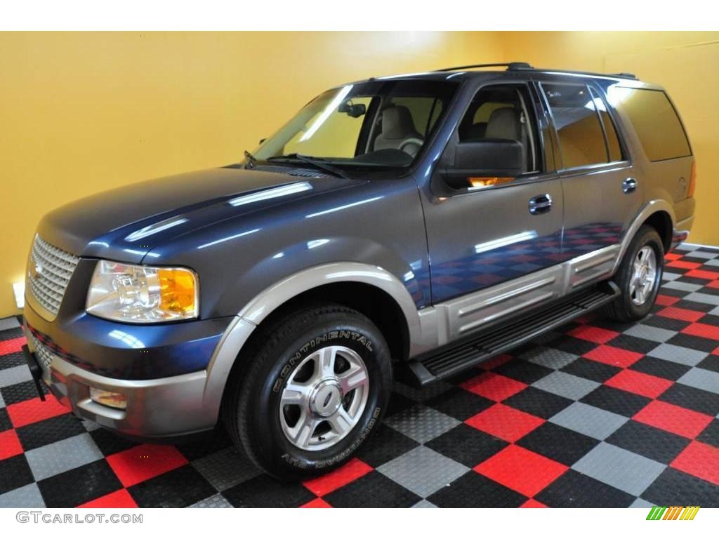 2003 Expedition Eddie Bauer 4x4 - True Blue Metallic / Medium Parchment photo #3