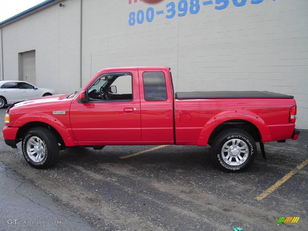 2007 Ranger Sport SuperCab - Torch Red / Medium Dark Flint photo #2