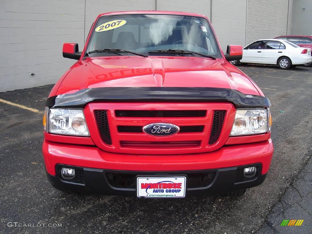 2007 Ranger Sport SuperCab - Torch Red / Medium Dark Flint photo #8