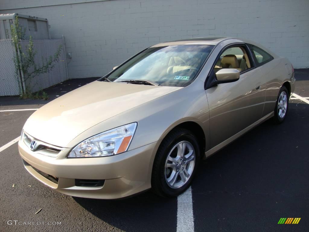 2007 Accord EX-L Coupe - Desert Mist Metallic / Ivory photo #1