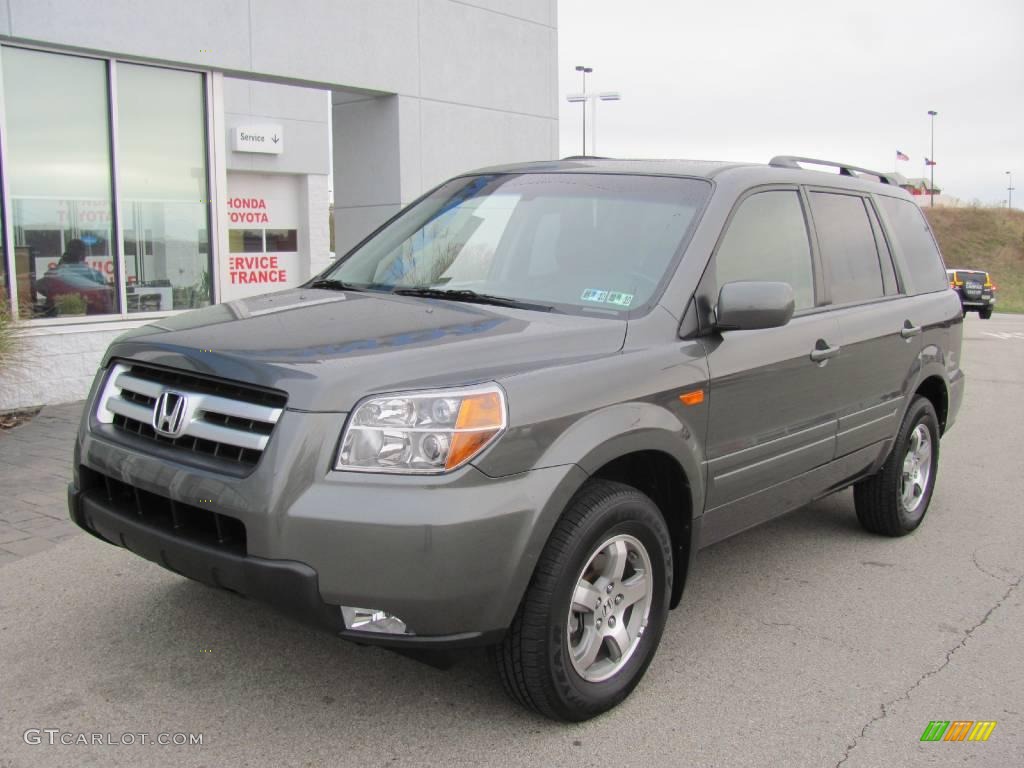 2007 Pilot EX-L 4WD - Nimbus Gray Metallic / Gray photo #2