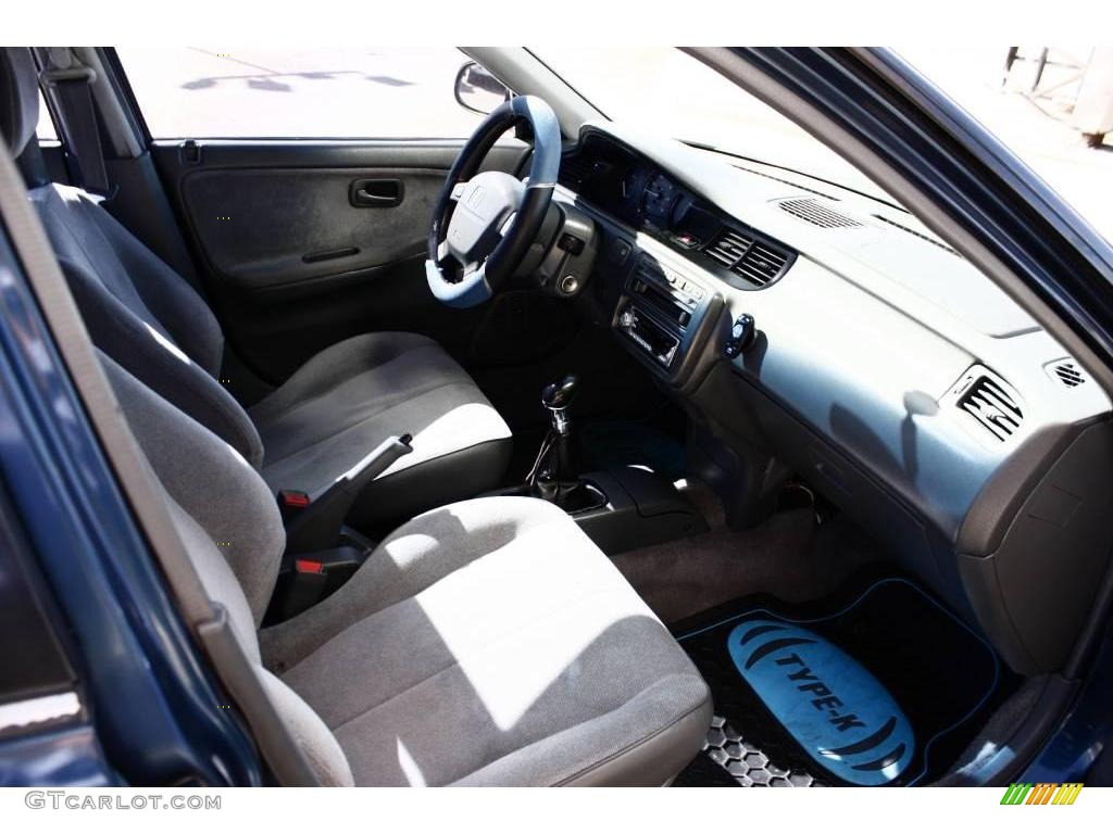 1995 Civic DX Sedan - Harvard Blue Pearl / Grey photo #10