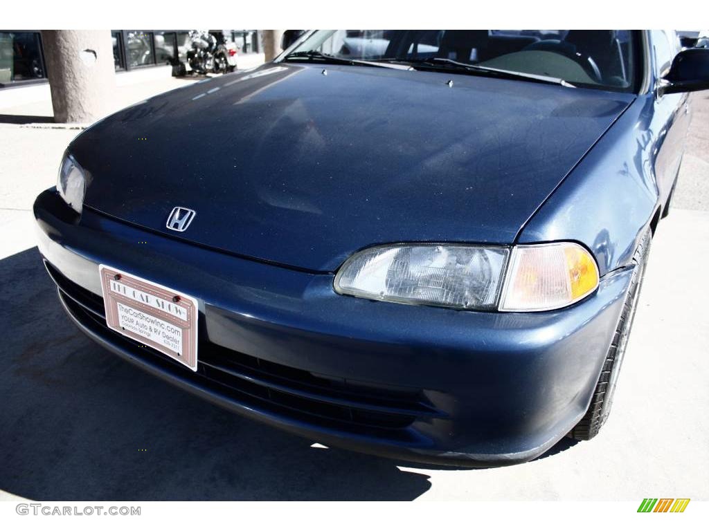 1995 Civic DX Sedan - Harvard Blue Pearl / Grey photo #14