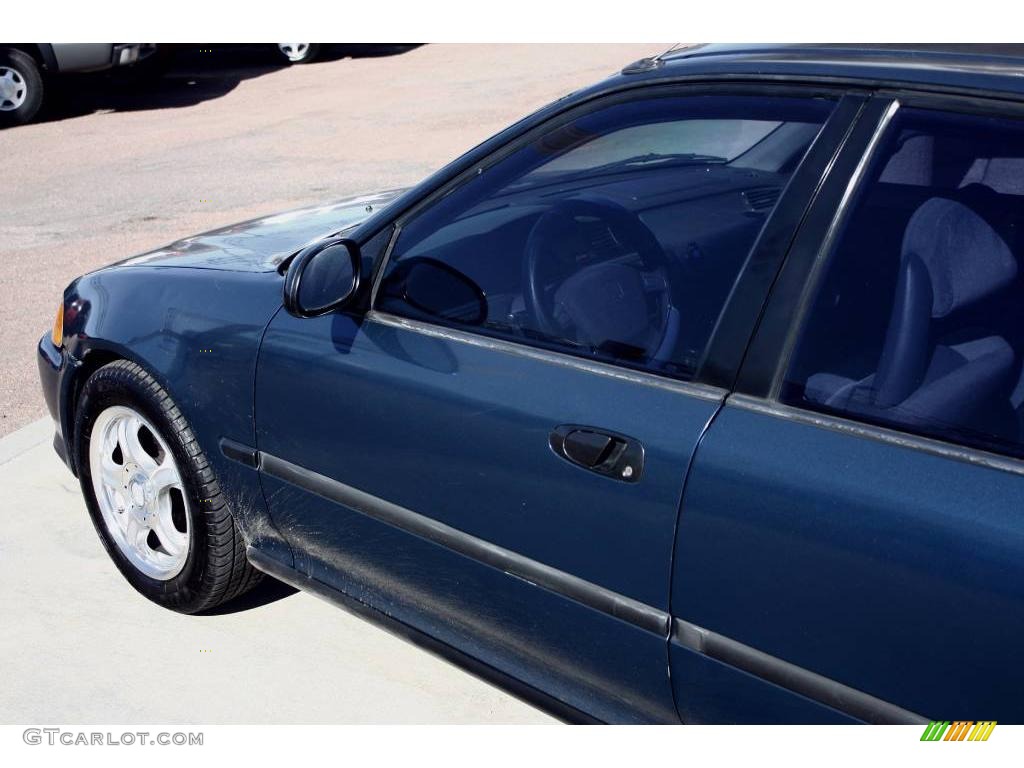 1995 Civic DX Sedan - Harvard Blue Pearl / Grey photo #18
