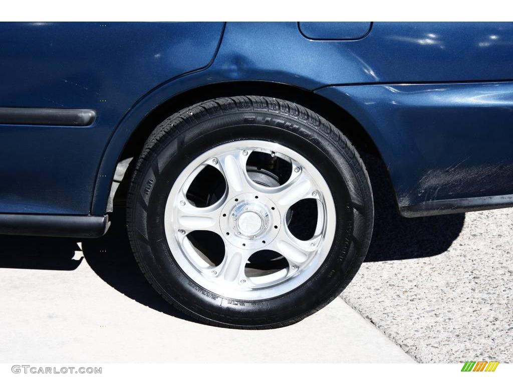 1995 Civic DX Sedan - Harvard Blue Pearl / Grey photo #20