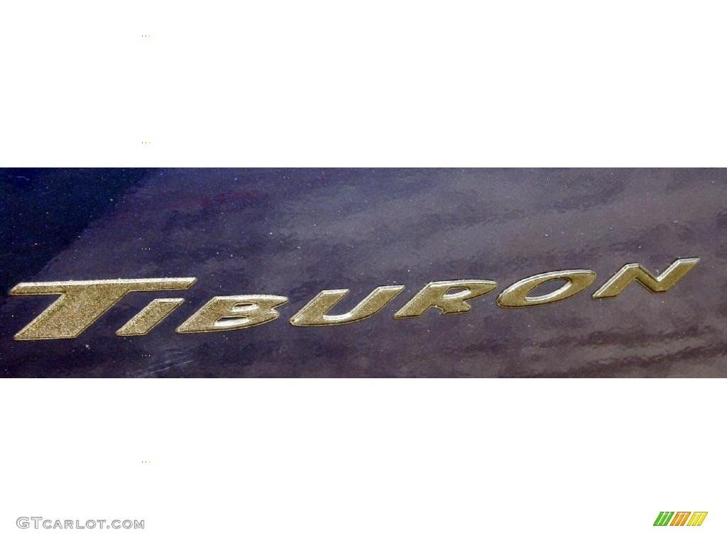 2003 Tiburon GT V6 - Carbon Blue / Black photo #27