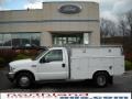 2002 Oxford White Ford F350 Super Duty XL Regular Cab Chassis Utility  photo #1