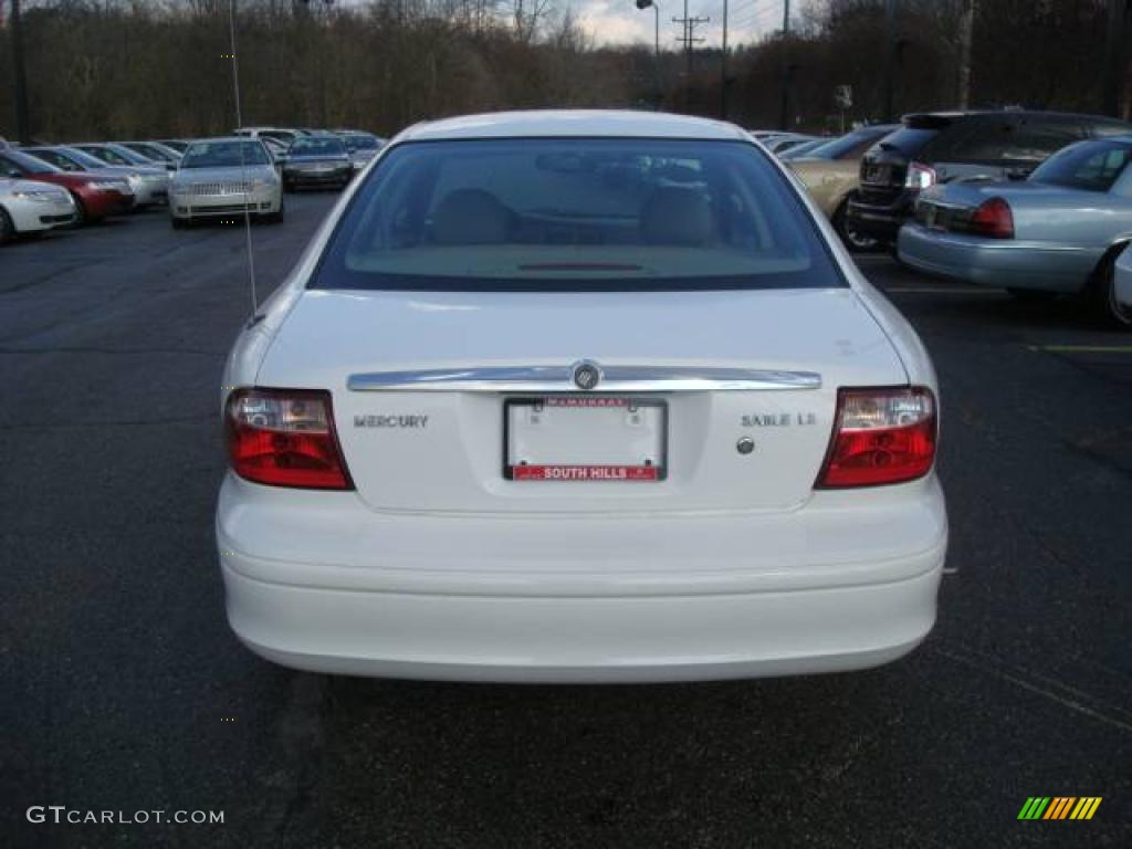 2004 Sable LS Premium Sedan - Vibrant White / Medium Parchment photo #3