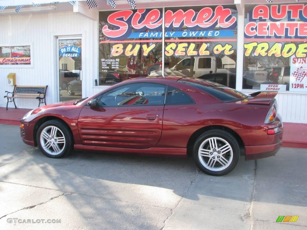 2004 Eclipse GTS Coupe - Ultra Red Pearl / Sand Blast photo #1