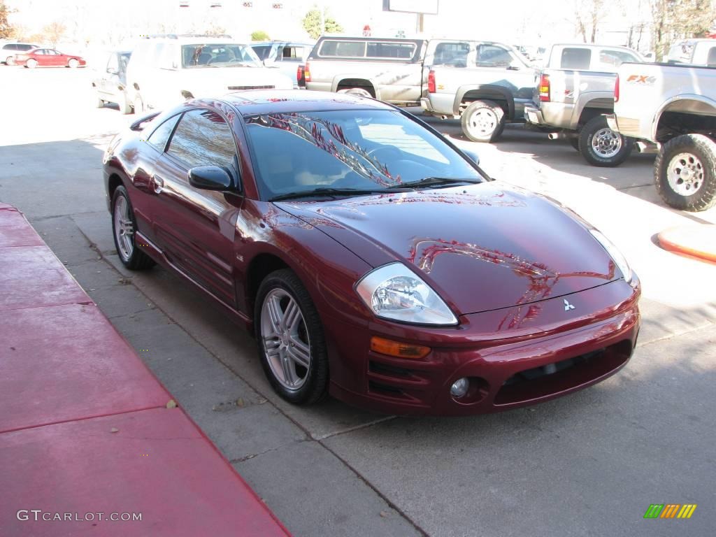 2004 Eclipse GTS Coupe - Ultra Red Pearl / Sand Blast photo #4