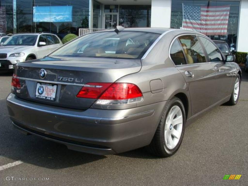 2006 7 Series 750Li Sedan - Sterling Grey Metallic / Dark Beige/Beige III photo #8