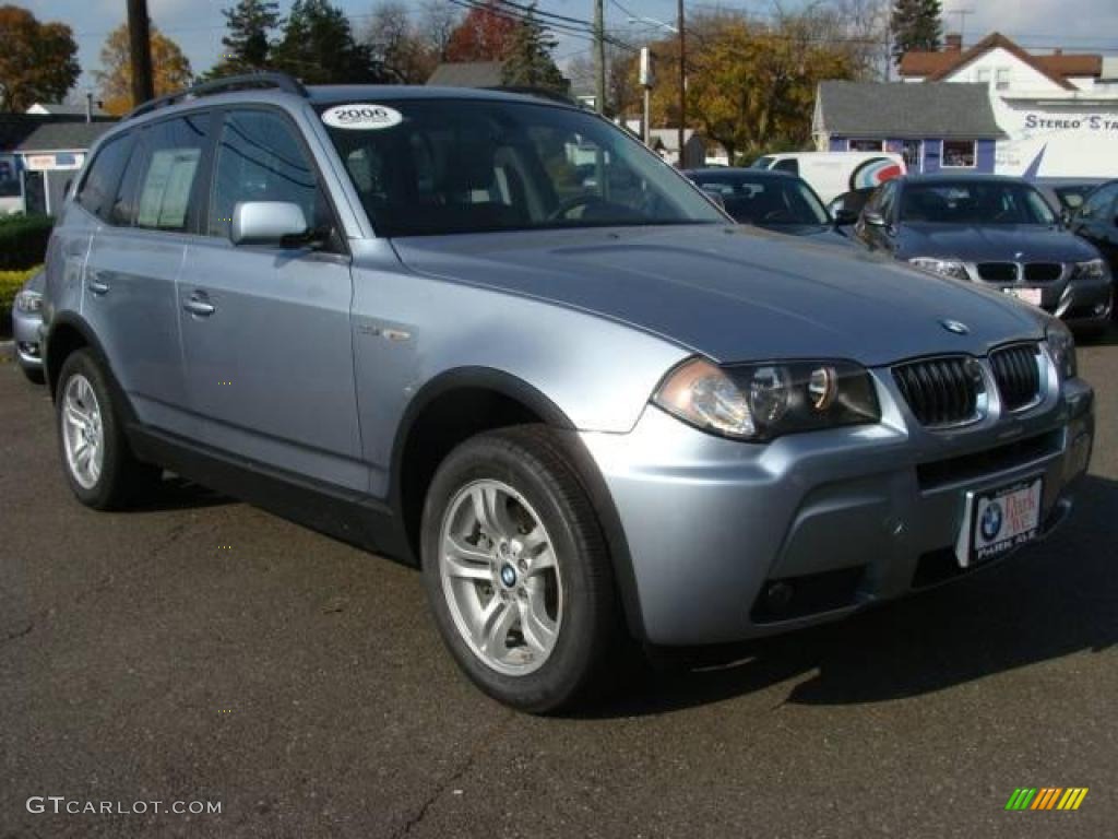 2006 X3 3.0i - Blue Water Metallic / Black photo #2