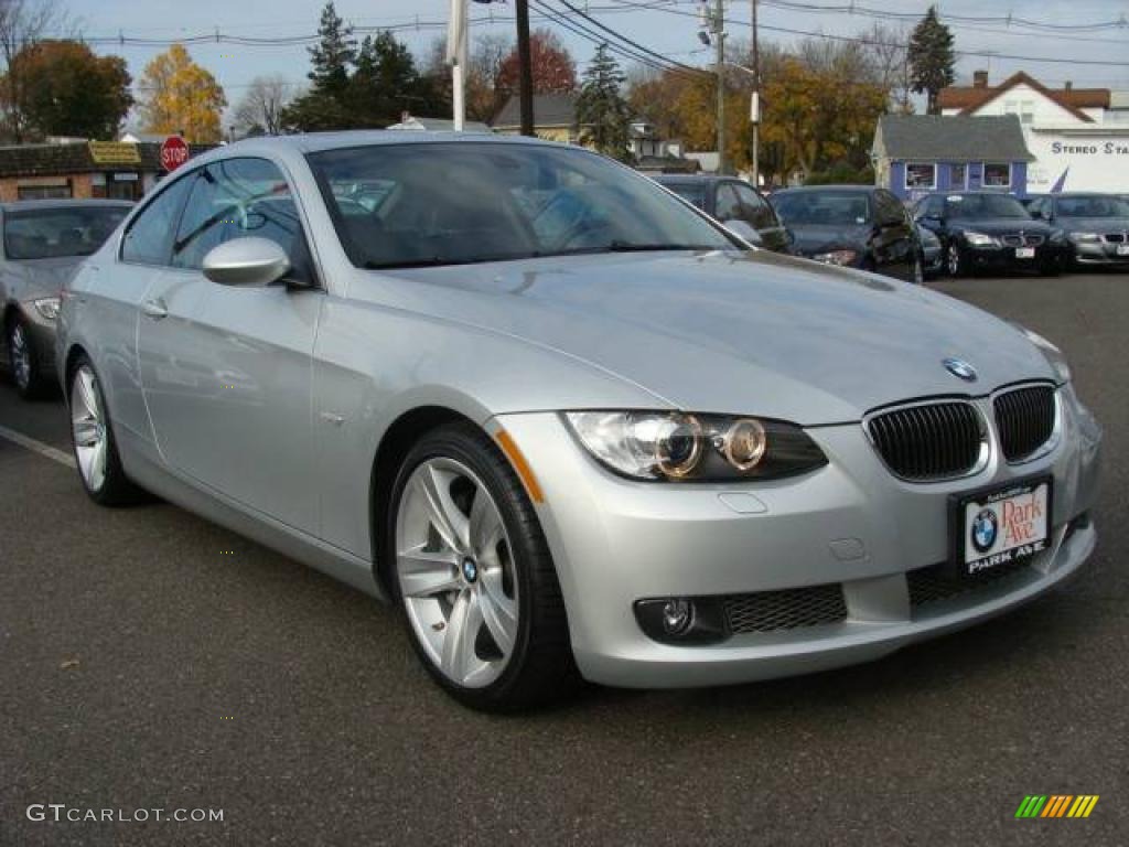2007 3 Series 335i Coupe - Titanium Silver Metallic / Black photo #2