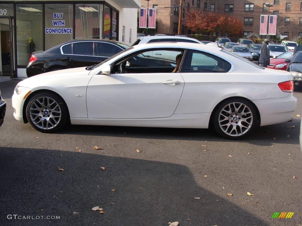 2007 3 Series 328i Coupe - Alpine White / Saddle Brown/Black photo #4