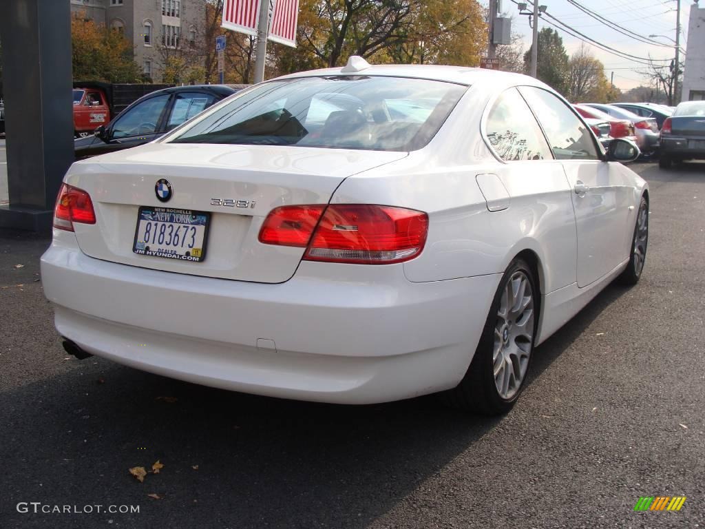 2007 3 Series 328i Coupe - Alpine White / Saddle Brown/Black photo #7