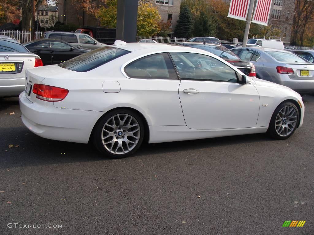 2007 3 Series 328i Coupe - Alpine White / Saddle Brown/Black photo #8