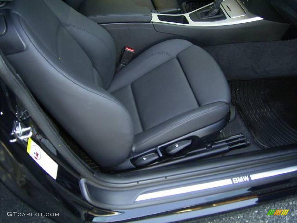 2007 3 Series 328i Coupe - Jet Black / Black photo #13