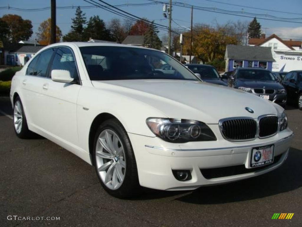 2007 7 Series 750i Sedan - Alpine White / Black photo #2